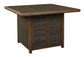 Paradise Trail Square Bar Table w/Fire Pit