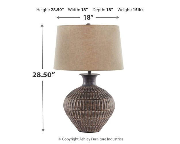 Magan Metal Table Lamp (1/CN)