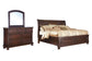 Porter  Sleigh Bed With Mirrored Dresser