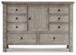 Harrastone King Panel Bed with Dresser and Nightstand