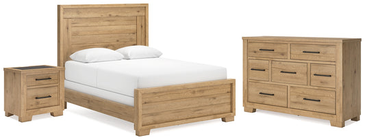 Galliden Queen Panel Bed with Dresser and Nightstand