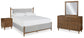 Lyncott King Upholstered Bed with Mirrored Dresser and Nightstand