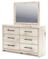 Lawroy Full Panel Bed with Mirrored Dresser