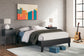 Socalle Full Platform Bed with Dresser, Chest and 2 Nightstands