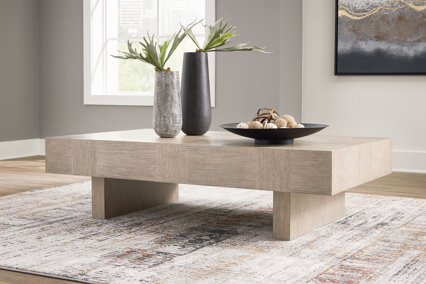 Jorlaina Coffee Table with 2 End Tables