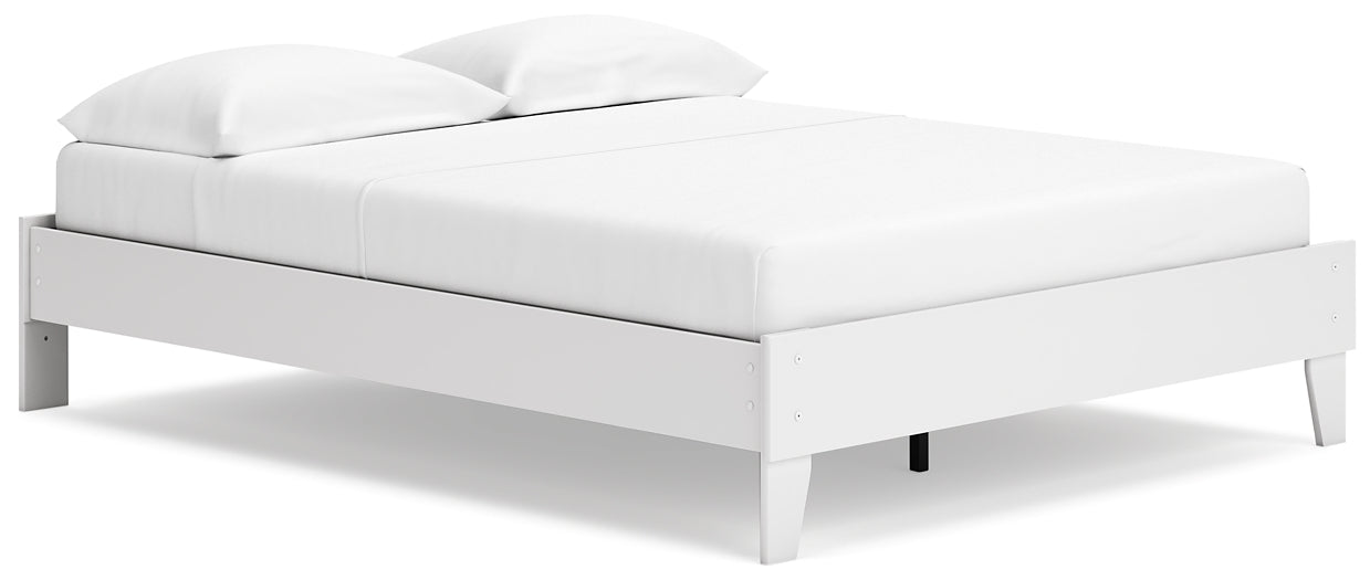 Socalle Queen Platform Bed with 2 Nightstands