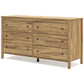 Bermacy Full Platform Bed with Dresser, Chest and 2 Nightstands