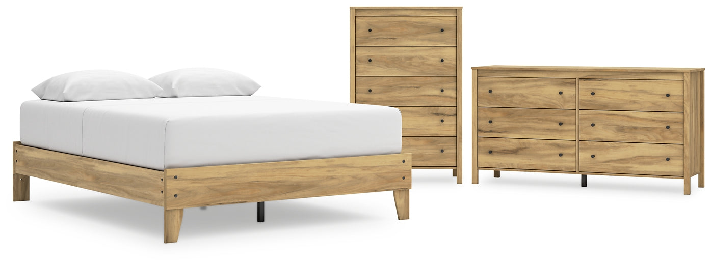 Bermacy Queen Platform Bed with Dresser and Chest