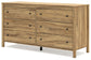 Bermacy Queen Platform Panel Bed with Dresser, Chest and 2 Nightstands