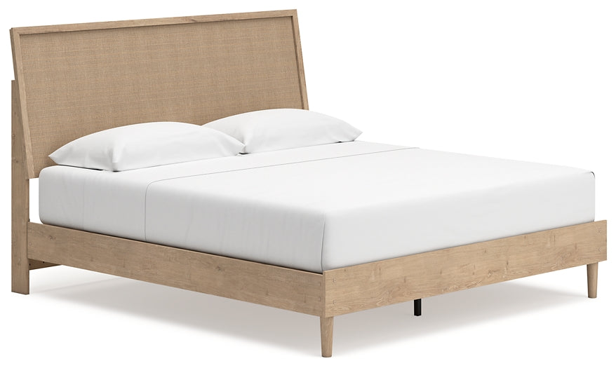 Cielden King Panel Bed with 2 Nightstands