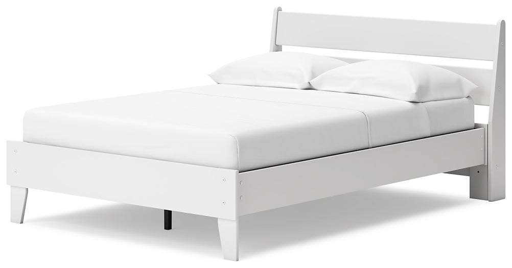 Socalle Full Panel Platform Bed with 2 Nightstands