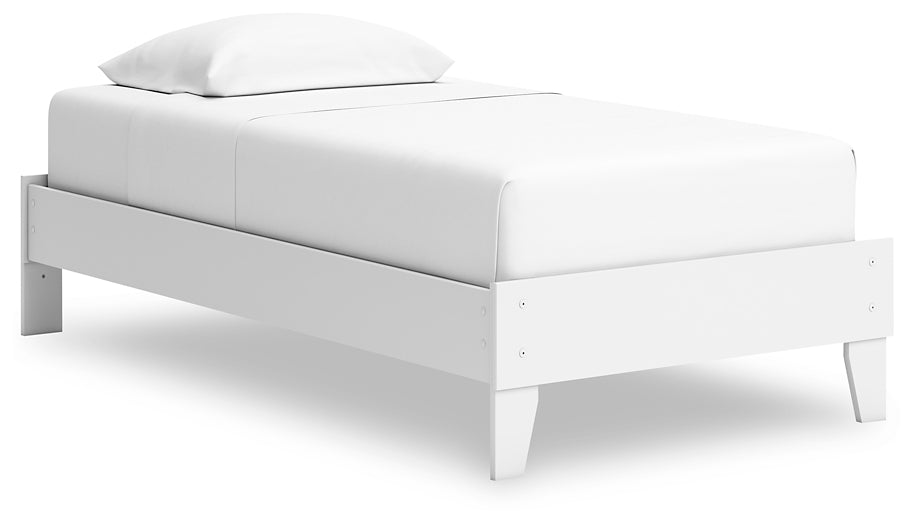 Hallityn Twin Platform Bed with Dresser, Chest and 2 Nightstands