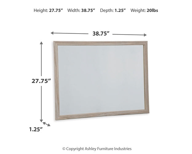 Hasbrick Queen Panel Headboard with Mirrored Dresser