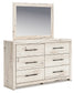 Lawroy Full Panel Storage Bed with Mirrored Dresser and Nightstand