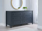 Simmenfort Full Panel Headboard with Dresser and 2 Nightstands