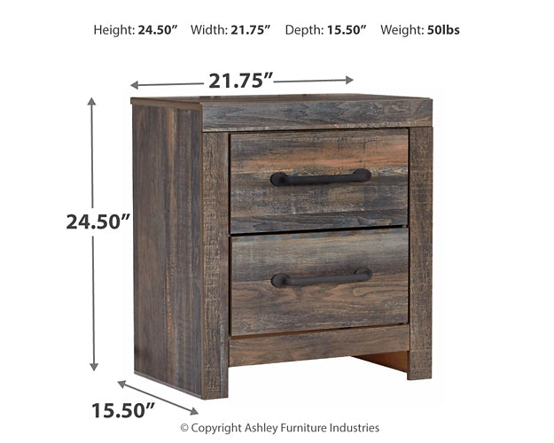 Drystan Full Panel Headboard with Mirrored Dresser and 2 Nightstands