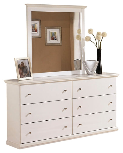 Bostwick Shoals King/California King Panel Headboard with Mirrored Dresser, Chest and 2 Nightstands