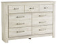 Bellaby Queen Crossbuck Panel Bed with Dresser