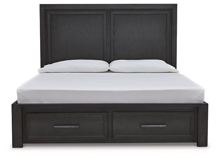 Foyland King Panel Storage Bed with Dresser