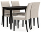 Kimonte Dining Table and 4 Chairs