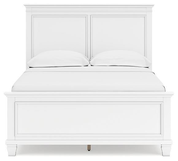 Fortman Full Panel Bed with Mirrored Dresser