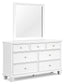 Fortman King Panel Bed with Mirrored Dresser and 2 Nightstands