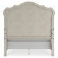 Arlendyne Queen Upholstered Bed with Mirrored Dresser and Nightstand