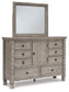 Harrastone Queen Panel Bed with Mirrored Dresser, Chest and Nightstand