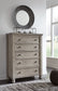 Harrastone Queen Panel Bed with Mirrored Dresser, Chest and Nightstand